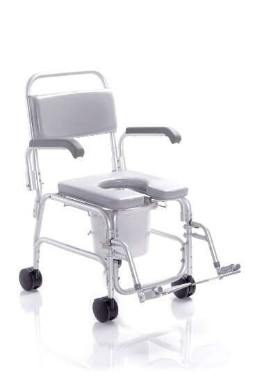 Toilet chair sales with wheels