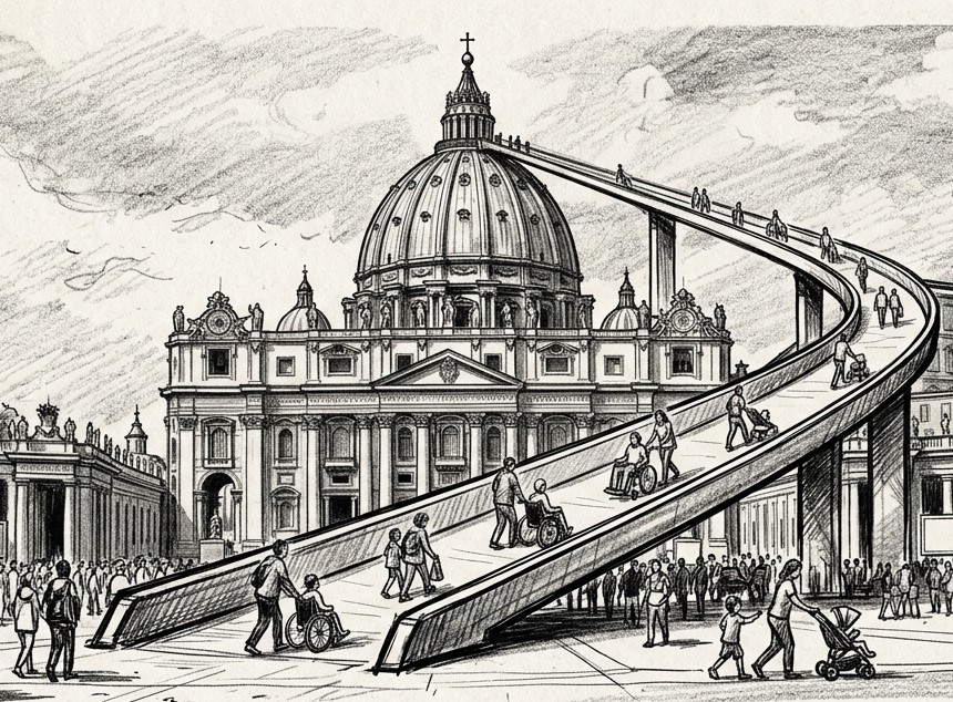 rampa-senza-scalini-che-porta-alla-cappella-sistina